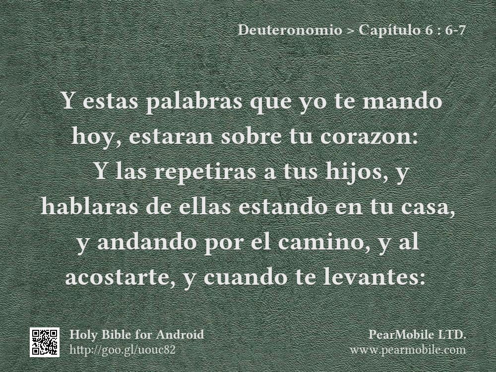 Deuteronomio, Capítulo 6:6-7